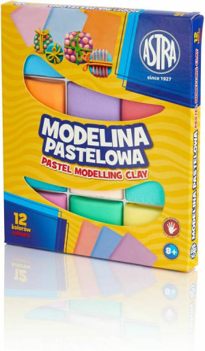 Modelina pastelowa. 12 kolorów