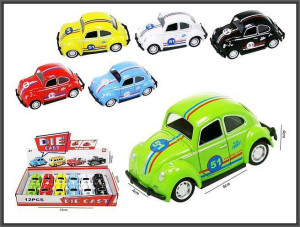 Auto osobowe metalowe 8 cm Garbus, mix