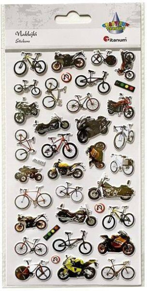 Naklejki wypukłe. Motocykle, rowery