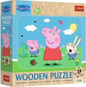 Puzzle drewniane 24 Poznaj uroczą Peppę TREFL