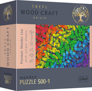 Puzzle drewniane 500+1. Tęczowe motyle