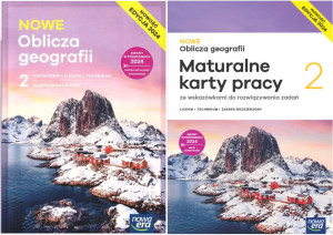 Pakiet: NOWE Oblicza geografii 2. Podręcznik + Maturalne karty pracy ze wskazówkami do rozwiązywania zadań. Zakres rozszerzony. Edycja 2025