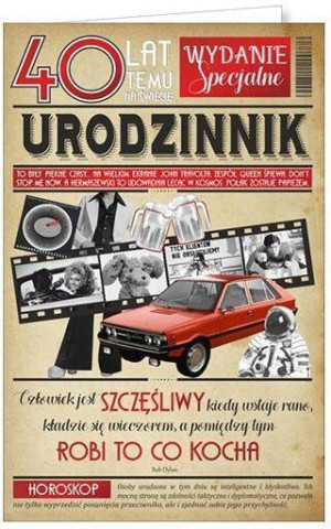 Kartka okolicznościowa. 40 urodziny