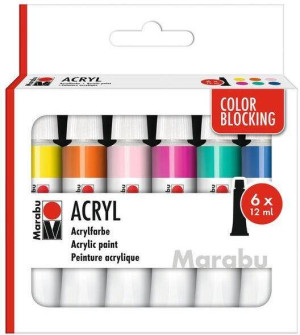 Farby akrylowe Color Blocking 12ml 6 kolorów