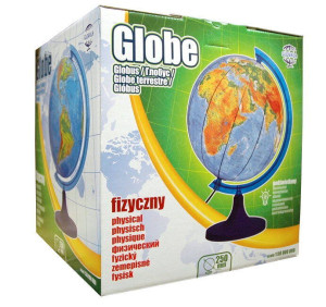 Globus fizyczny podświetlany 25cm