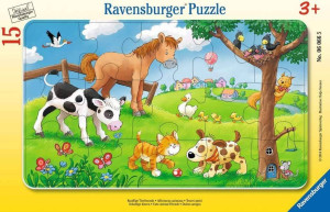 Puzzle 15 ramkowe. Miłośnicy słodkich zwierząt 060665