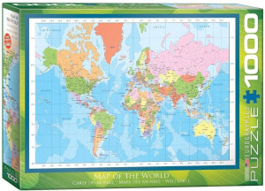 Puzzle 1000. Nowoczesna mapa świata