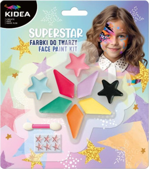 Farbki do twarzy gwiazda 8 kolorów KIDEA