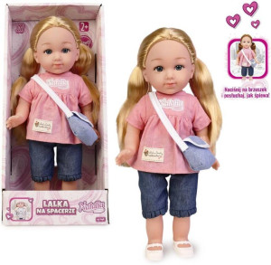 Lalka Natalia w różowej tunice 36cm