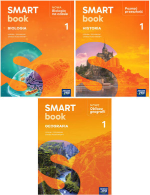 Pakiet: Biologia LO 1 Nowa Biologia na czasie/ Historia LO 1 Poznać przeszłość/ Geografia LO 1 Nowe Oblicza Geografii. Smartbook Zakres podstawowy