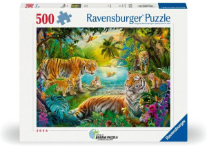 Puzzle 2D: Rodzina Tygrysów 500el