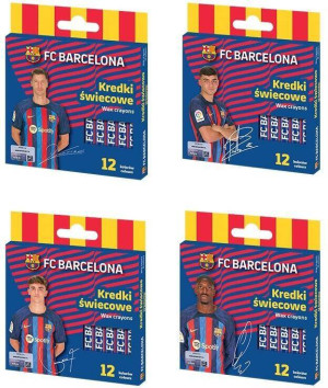 Kredki świecowe FC Barcelona 12kol mix ASTRA