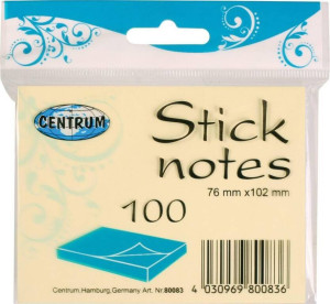Karteczki samoprzylepne 76x102mm 100K