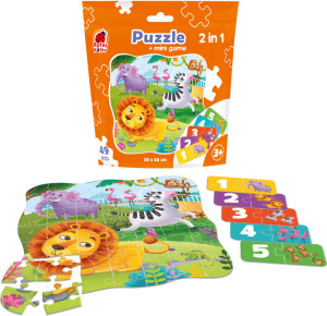 Puzzle 2w1 Zoo 49el