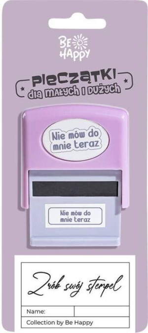 Pieczątka z napisem Nie mów do mnie teraz