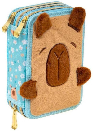 Piórnik potrójny z wyposaż. Jumbo Fluffy CapyASTRA