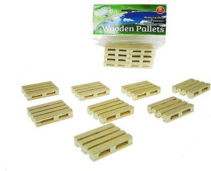 Drewniane palety 5x3,8x1cm. 8 sztuk 1:32