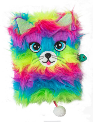 Pamiętnik z kłódką A5/96K Włochacz MLF Rainbow Cat