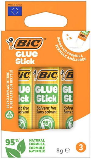 Klej Glue Stick 95% ECOlustions 8g blister 3 szt.