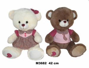 Miś w ubranku 42cm MIX