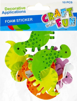 Ozdoba dekoracyjna samoprzylepna Dinozaur 10 szt