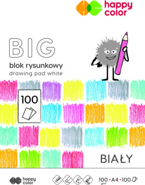 Blok rysunkowy biały A4/100K. Big Happy Color