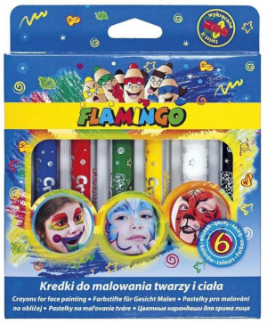 Kredki do malowania twarzy i ciała 6 kolorów