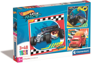 Hot Wheels. Puzzle 3x48. Super Kolor
