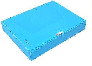 Teczka A4 box 55mm neon niebieska