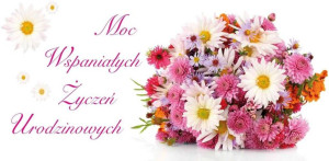 Karnet Flowers Urodziny wzór nr 3