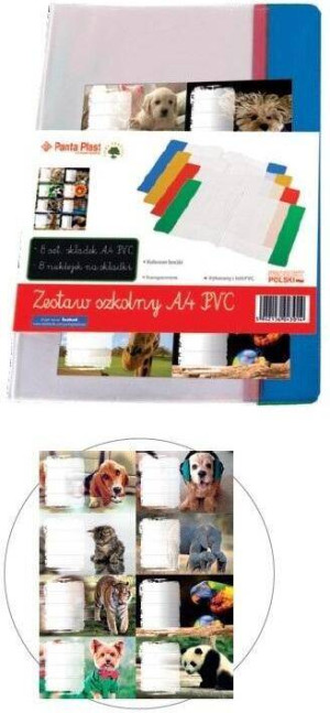 Okładka na zeszyt. A4 PVC. Mix