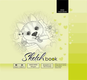 Sketchbook. Szkicownik 48 kartek. 200 x 200 mm