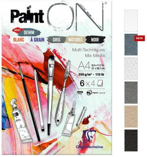 Blok A4 papierów 6 kolorów 250g 24ark