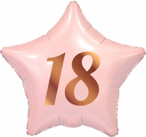 Balon foliowy B&C 18 gwiazda różowa
