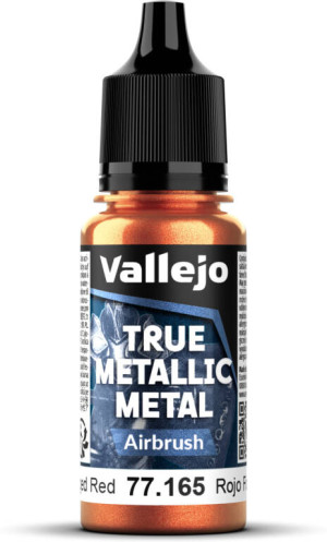 Vallejo: 77.165 - True Metallic Metal - Airbrush - Forged Red (18 ml)