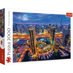 Światła Dubaju. 27094. Puzzle 2000. Trefl