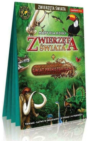 Zwierzęta świata / Świat prehistoryczny. Mapy dla dzieci