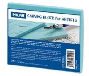 MILAN. Blok do linorytu, mały 9x7cm