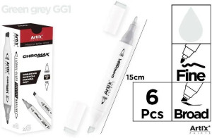 Marker Chromax z 2 końcówk. green grey GG1 (6szt)