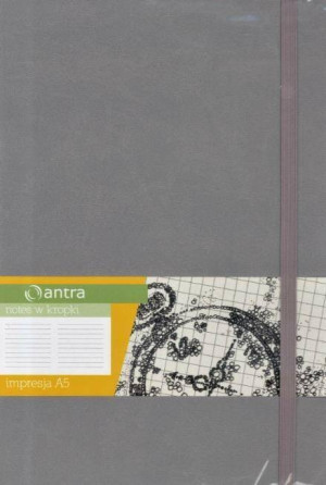 Notes A5 kropki. Impresja szary