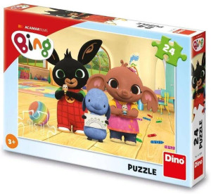 Puzzle Królik Bing maluje 24el