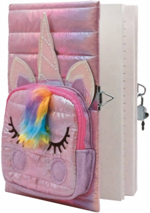 Pamiętnik Unicorn z kieszonką różowy STnux