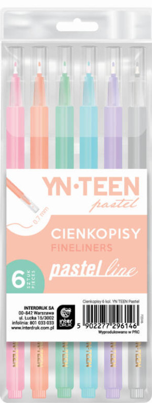 Cienkopis. Pastel Line. 6 kolorów