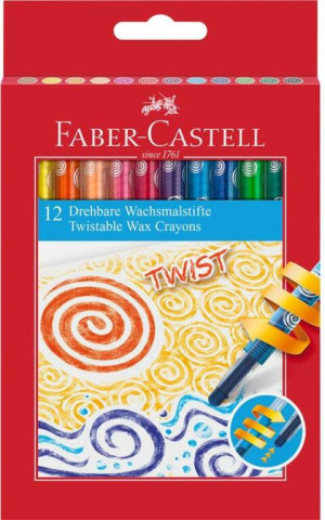Kredki woskowe wykręcane 12szt FABER CASTELL