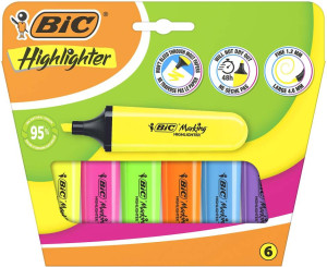 Zakreślacz Flat Neon mix 6szt BIC