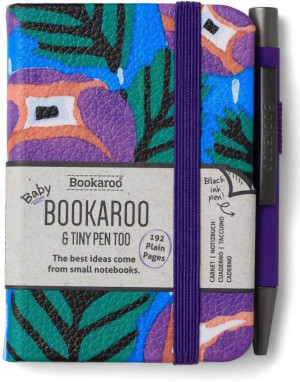 Bookaroo Notatnik A7 z długopisem - fiolet turkus