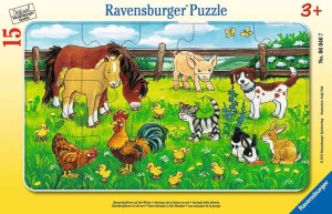 Puzzle 15 ramkowe. Zwierzęta domowe. 060467