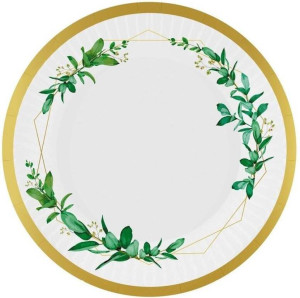 Talerzyki papierowe Celebrate (listki), 18 cm/ 6 szt
