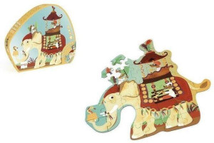 Puzzle 37 konturowe Słoń