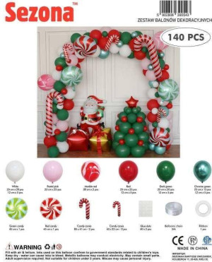 Balony Boże Narodzenie 140szt